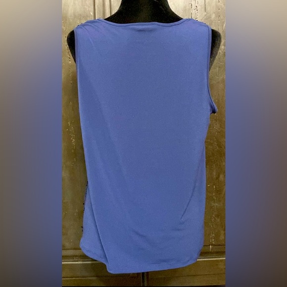 George Navy Blue sequence tank top - Size medium - Picture 3 of 10
